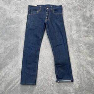 Ace Rivington Jeans Womens 30 Blue Athletic Taper Denim Stretch Logo Dark Wash